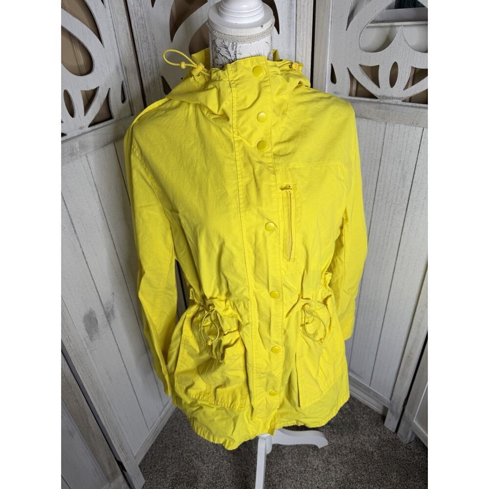 J.CREW PERFECT RAIN JACKET DAZZLING SUN Bright Yellow Size Medium